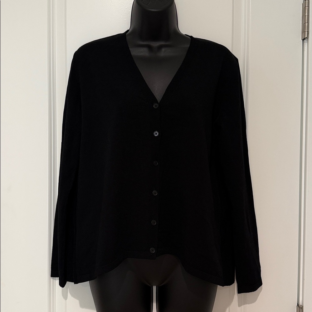 Weekend Max Mara Swing Rib Knit Back Detail Cardigan Sweater